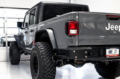 AWE Tuning 2020+ Jeep Gladiator 3.6L Trail-to-Tread (Single-Side) Conversion Kit w/Diamond Blk Tip 3015-23063 3015-23063 Photo - Mounted