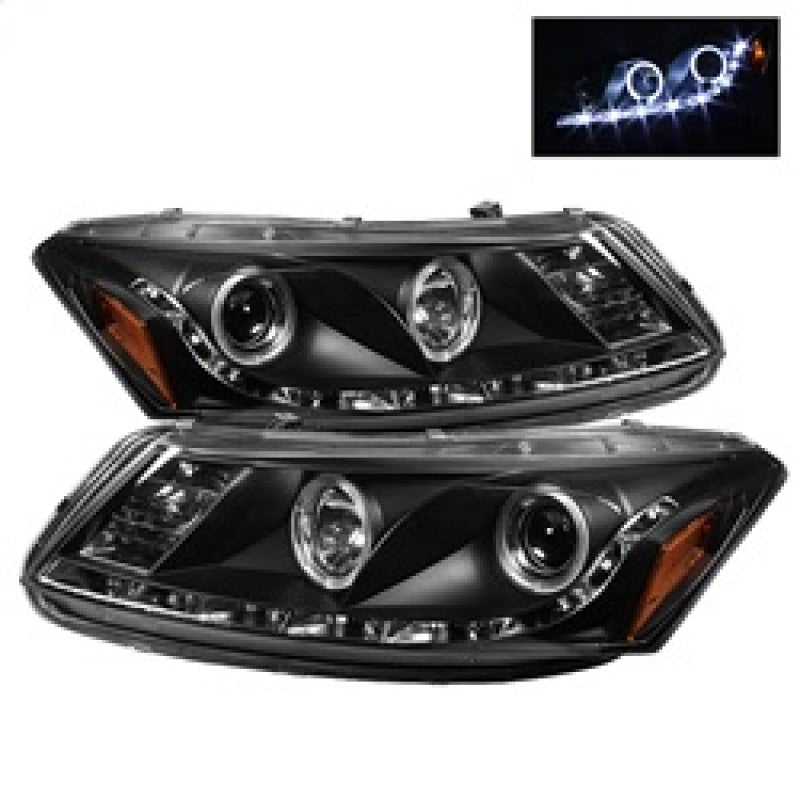 Spyder Honda Accord 08-12 4Dr Projector Headlights- LED Halo DRL Blk PRO-YD-HA08-4D-HL-BK 5010667 5010667 Photo - Primary