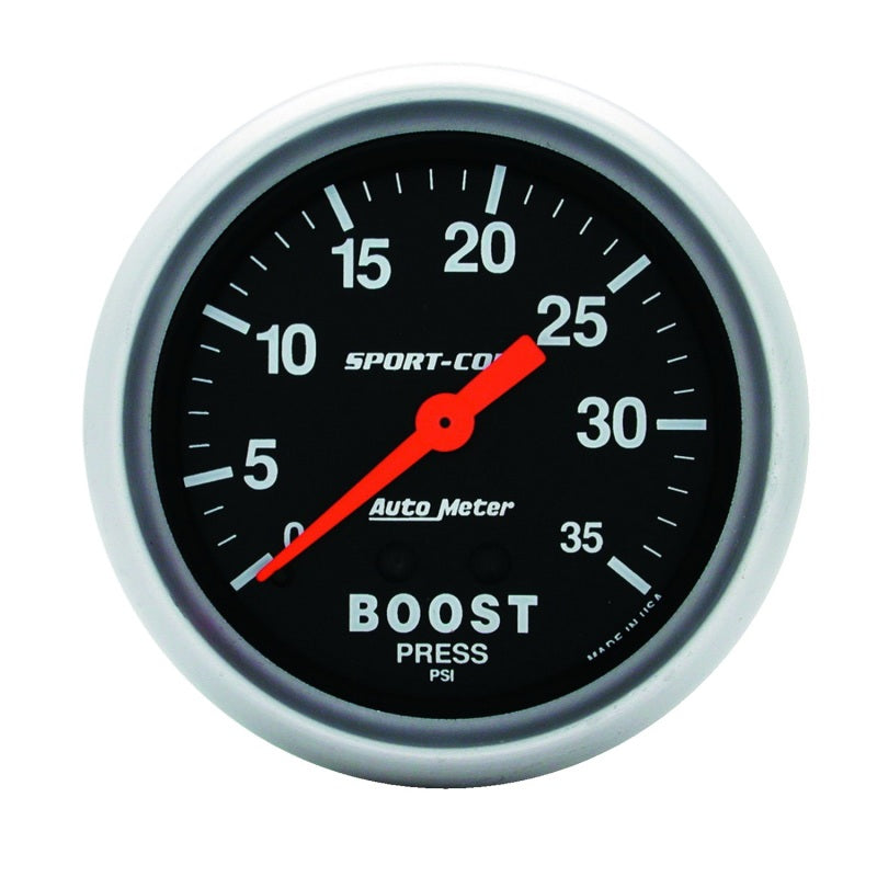 Autometer Gauge, Boost, 2 5/8", 35Psi, Mechanical, Sport-Comp 3404 Photo - Primary