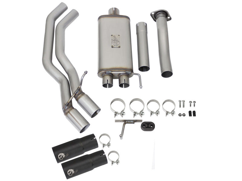 aFe Cat Back Exhaust Black - Ford F-150 15-16 49-43081-B Photo - Unmounted