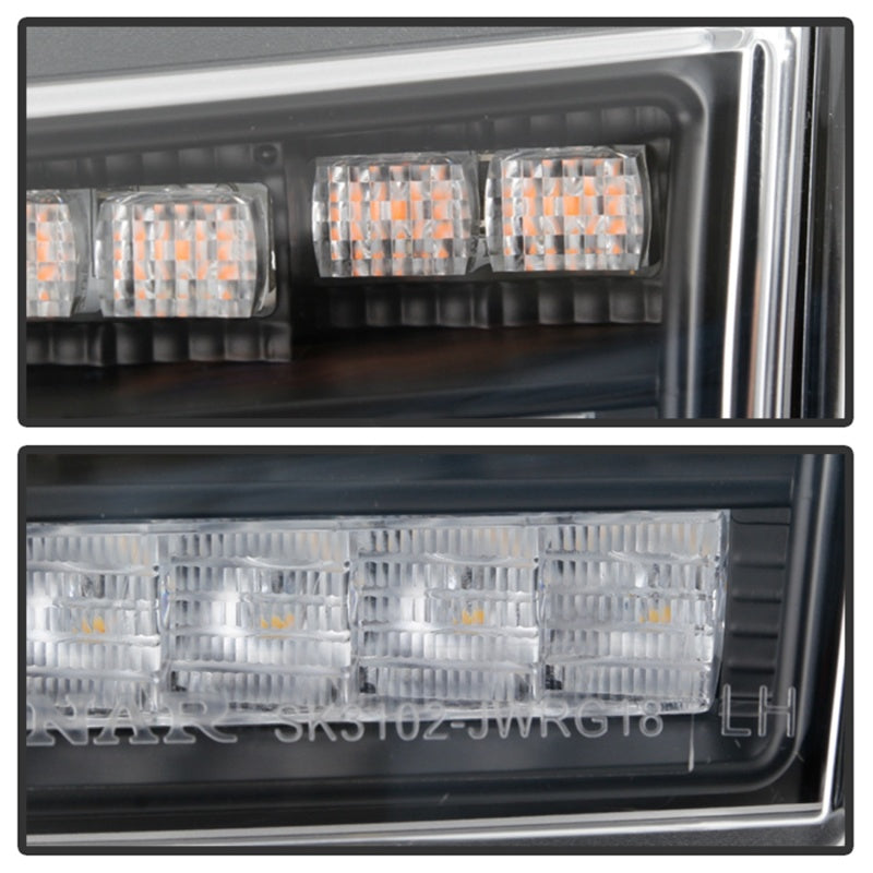 Spyder Jeep Wrangler 2018-2019 ( LED Model Only) LED Front Bumper Lights - Sequential Signal - Black 5086808 5086808 Photo - Unmounted
