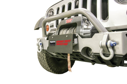 Tuffy Products Tuffy Flipup License Plate Holder- Winch W/Hawse- Blk 333-01 333-01 Photo - Mounted