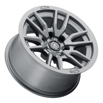 ICON Vector 6 17x8.5 6x135 6mm Offset 5in BS 87.1mm Bore Titanium Wheel 2417856350TT 2417856350TT Photo - Unmounted