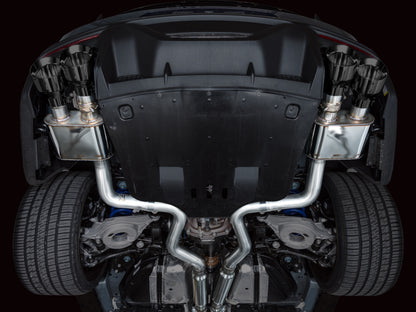 AWE Tuning AWE 2024 Ford Mustang Dark Horse S650 RWD SwitchPath Catback Exhaust w/ Quad Diamond Black Tips 3025-43375 3025-43375 Photo - Mounted