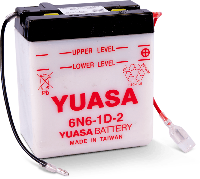 Yuasa Battery Yuasa 6N6-1D-2 Conventional 6 Volt Battery YUAM2662B