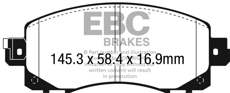 EBC 18+ Subaru Crosstrek 2 Ultimax Front Brake Pads UD2045 UD2045 Photo - Primary