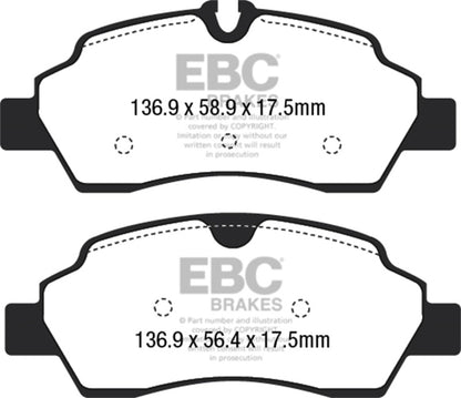 EBC 2015+ Ford Transit 150 SRW Yellowstuff Rear Brake Pads DP42222R DP42222R Photo - Primary