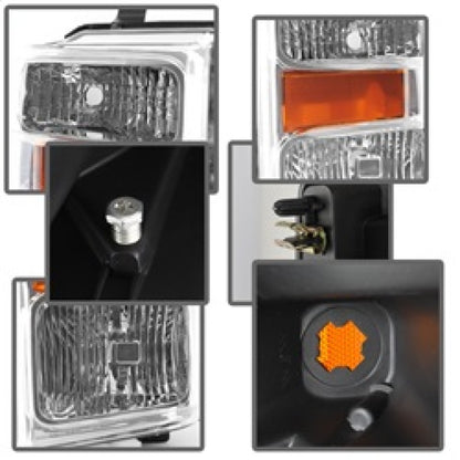 SPYDER Xtune Ford F250/350/450 Super Duty 08-10 OEM Headlights Chrome HD-JH-FS08-AM-C 9022401 9022401 Photo - Unmounted