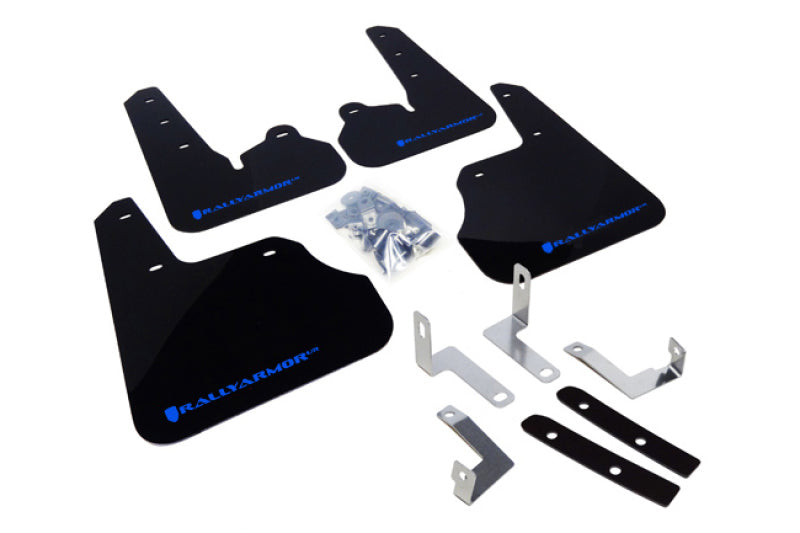 Rally Armor 2012+ Impreza 4D/5D Mud flap Blue logo MF22-UR-BLK/BL Photo - Primary