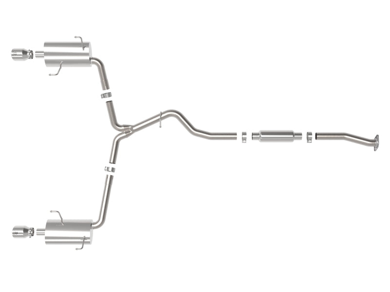 aFe Subaru Forester XT 14-18 H4-2.5L Takeda 2-1/2in to 2-1/4in  304 SS Cat-Back- Polished Tip 49-36804-P 49-36804-P Photo - Unmounted