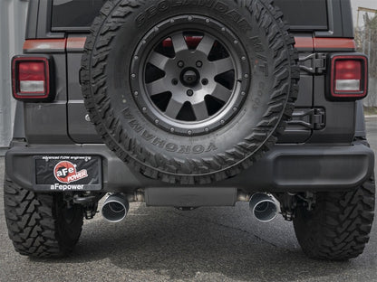 aFe Cat-Back Exhaust w/ Black Tip, Rebel Series, 2.5in 304 Stainless Steel 49-38066-B Photo - Mounted