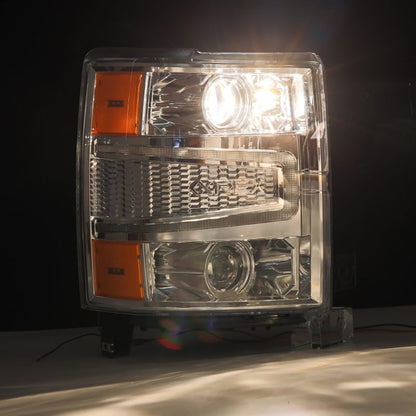 AlphaRex 14-15 Chevy 1500 PRO-Series Projector Headlights Chrome w/Sequential Signal &  DRL 880246 880246 User 2