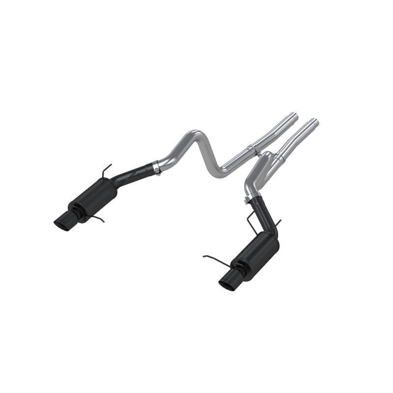 MBRP 11-14 Ford Mustang GT 5.0L 3in Cat Back Dual Split Rear Street Version S7258BLK Photo - Primary