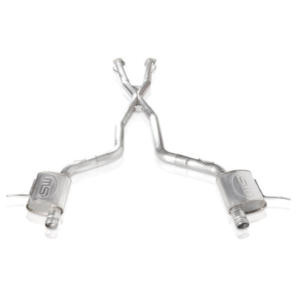 Stainless Works 2018 Jeep TrackHawk 6.2L 3in Catback System X-Pipe Turbo S-Tube Muffler Stock Exit JEEP1862CB-S JEEP1862CB-S Photo - Unmounted