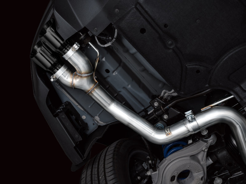 AWE Tuning AWE 2024 Ford Mustang GT Fastback S650 RWD Track Edition Catback Exhaust w/ Quad Diamond Black Tips 3020-43650 3020-43650 Photo - Mounted