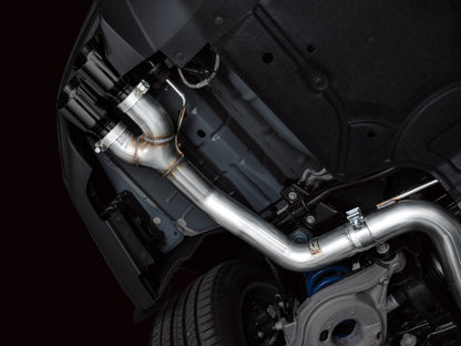AWE Tuning AWE 2024 Ford Mustang GT Fastback S650 RWD Track Edition Catback Exhaust w/ Quad Diamond Black Tips 3020-43650 3020-43650 Photo - Mounted