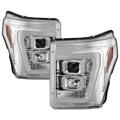 Spyder Ford F250/350/450 11-16 V2 High-Power LED Headlights-White Light Bar-Chrome PRO-YD-FS11V2PL-C 5087881 5087881 User 1