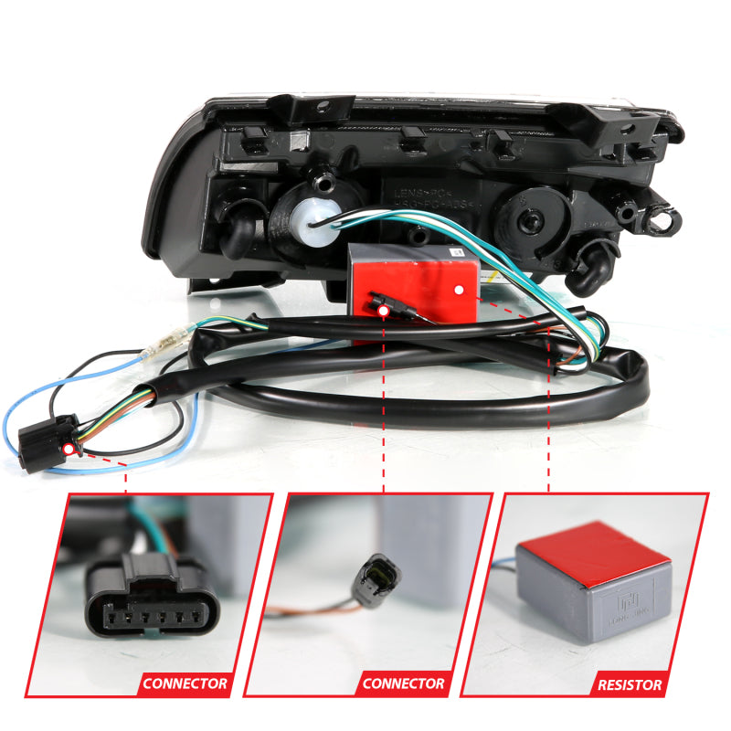 ANZO 18-19 Jeep Wrangler JL Halogen Chrome Clear w/ Sequential Signal 511083 511083 Photo - Unmounted