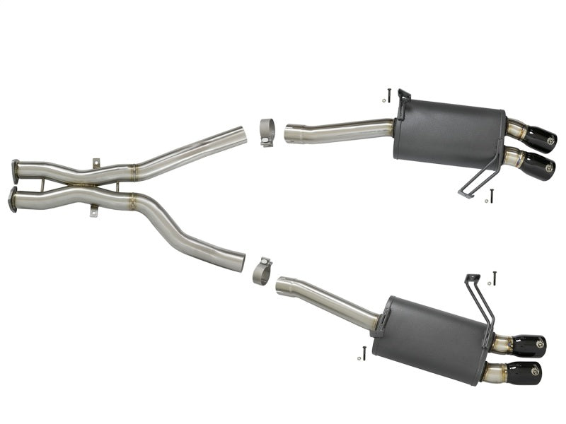 aFe MACH Force-Xp 2-1/2in 304 SS Cat-Back Exhaust w/ Black Tips 05-08 BMW Z4 M Coupe (E86) L6 3.2L 49-36339-B 49-36339-B Photo - Unmounted