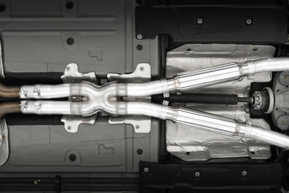 MBRP 17-Up Dodge Challenger 5.7L/6.2L/6.4L Carbon Fiber Quad Tip T304 Catback Exhaust S71133CF S71133CF Photo - Mounted