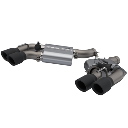 QTP 16-18 Chevrolet Camaro SS 6.2L 304SS Screamer Axle Back Exhaust Tip w/3.5in Quad Black Tips 400117B 400117B Photo - Primary