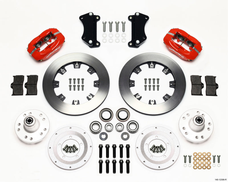 Wilwood Forged Dynalite Front Kit 12.19in Red Heidts Tri -5 2 inch Drop Spindle 140-12306-R 140-12306-R Photo - Primary