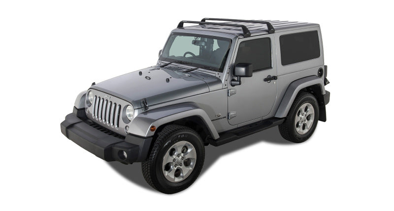 Rhino-Rack 07-22 Jeep Wrangler JK/JL 2 Door Hard Top Vortex SG 2 Bar Roof Rack - Black SG60 SG60 Photo - Primary