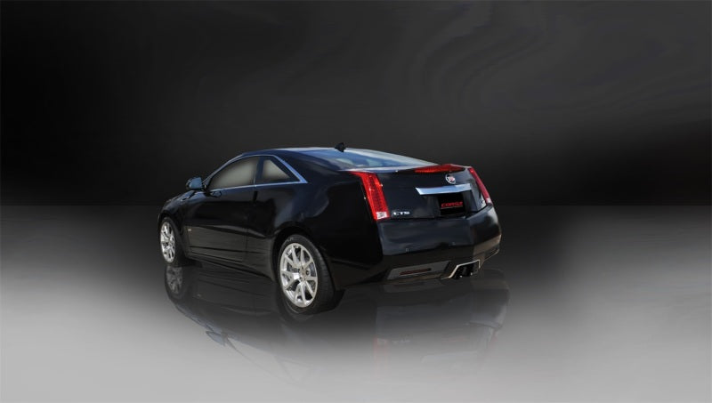 Corsa Performance 11-13 Cadillac CTS Coupe V 6.2L V8 Black Sport Axle-Back Exhaust 14942BLK Photo - Mounted