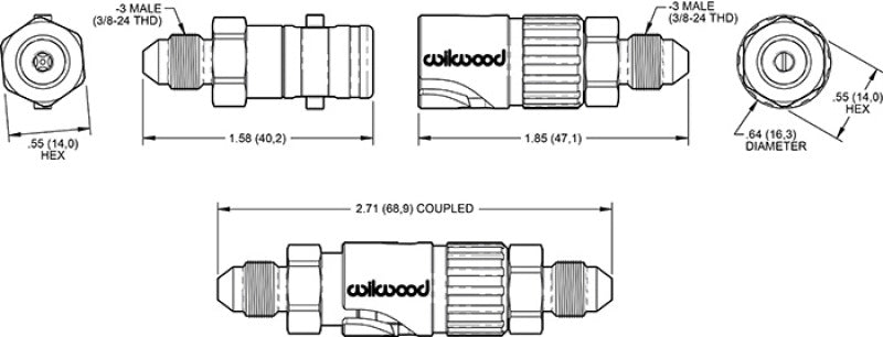 Wilwood Brake Quick Disconnect Kit -3AN Male inlets 260-16771 260-16771 User 1