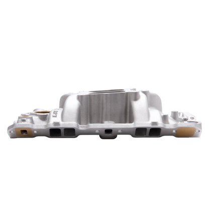 Edelbrock Manifold, Sbc 23-degree, Marine Rpm,  1987-1995, With Brass 2506 Photo - out of package
