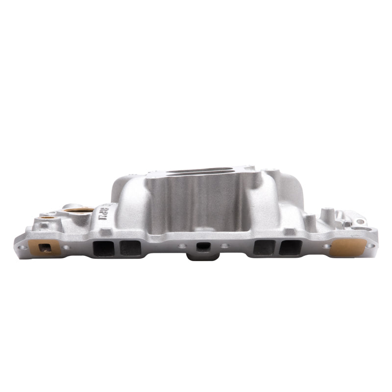 Edelbrock Manifold, Sbc 23-degree, Marine Rpm,  1987-1995, With Brass 2506 Photo - out of package