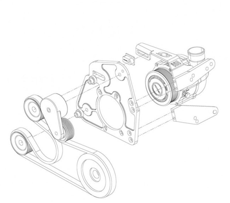KraftWerks Honda D-Series Race Supercharger Kit (C30-94) 150-05-0030D 150-05-0030D Technical Drawing