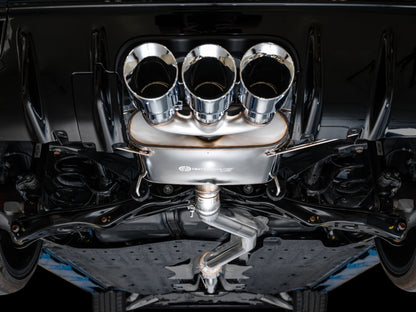AWE Tuning 2023 Honda Civic Type R FL5 Touring Edition Exhaust w/ Triple Chrome Silver Tips 3015-52287 3015-52287 Photo - Mounted