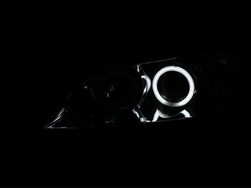 Anzo 2004-2008 Mazda 3 Projector Headlights w/ Halos Chrome 121211 Photo - Mounted