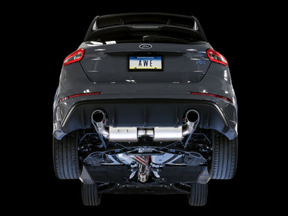 AWE Tuning Ford Focus RS Touring Edition Cat-back Exhaust- Resonated - Chrome Silver Tips 3020-32036 3020-32036 Photo - Mounted