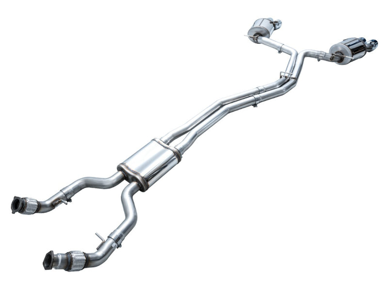 AWE Tuning 19-23 Audi C8 S6/S7 2.9T V6 AWD Touring Edition Exhaust - Chrome Silver Tips 3015-42103 3015-42103 Photo - out of package