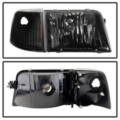 SPYDER Xtune Ford Ranger 93-97 Crystal Headlights w/ Corner Lights 4pcs Sets Black HD-JH-FR93-SET-BK 9029363 9029363 Photo - Unmounted
