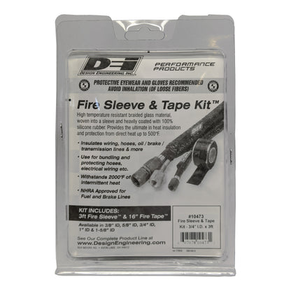 DEI Fire Sleeve and Tape Kit 3/4in I.D. x 3ft 10473 10473 Photo - Unmounted
