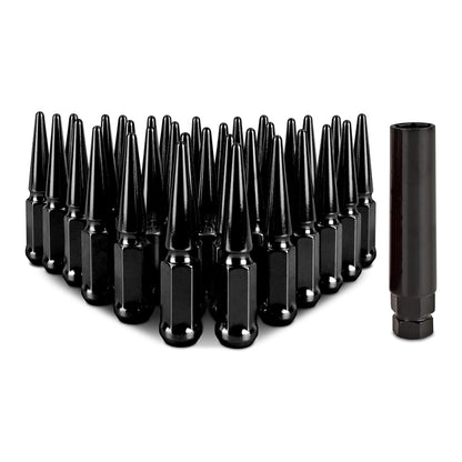 Mishimoto Mishimoto Steel Spiked Lug Nuts M14 x 1.5 32pc Set Black MMLG-SP1415-32BK MMLG-SP1415-32BK Photo - Primary