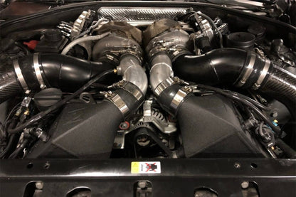 CSF 12-16 BMW M5 (F10) / 12-18 BMW M6 (F06/F12/F13) Twin Charge-Air-Cooler Set - Crinkle Black 8109 8109 Photo - Mounted