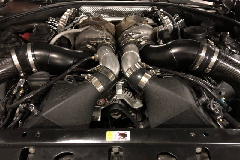 CSF 12-16 BMW M5 (F10) / 12-18 BMW M6 (F06/F12/F13) Twin Charge-Air-Cooler Set - Crinkle Black 8109 8109 Photo - Mounted