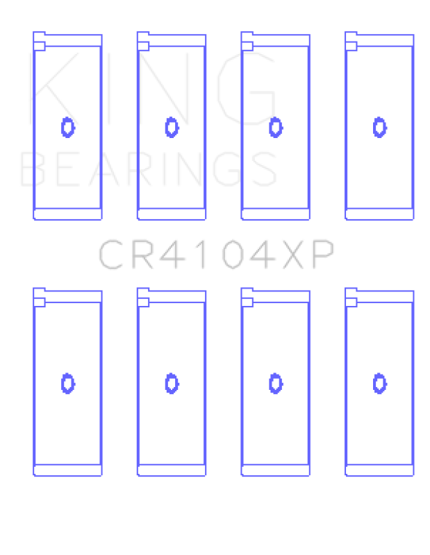King Engine Bearings King Audi/VW 83-03 1.6L/1.8L/2.0L (Size +0.25) Performance Rod Bearing Set CR4104XP0.25 CR4104XP0.25 Photo - Primary