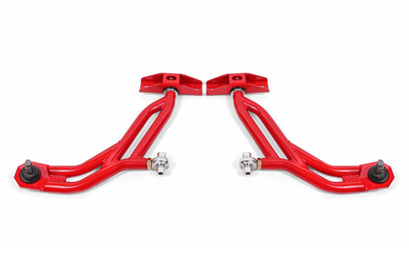 BMR 10-14 Ford Mustang Adj. Lower A-Arms w/ Delrin/Rod End / 19mm Tall Ball Joint - Red AA757R AA757R Photo - Primary