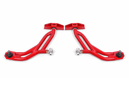 BMR 10-14 Ford Mustang Adj. Lower A-Arms w/ Delrin/Rod End / 19mm Tall Ball Joint - Red AA757R AA757R Photo - Primary