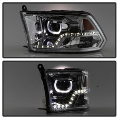 SPYDER xTune Dodge Ram 2009-2014 Halo LED Projector Headlights - Chrome PRO-JH-DR09-CFB-C 9036743 9036743 Photo - Unmounted