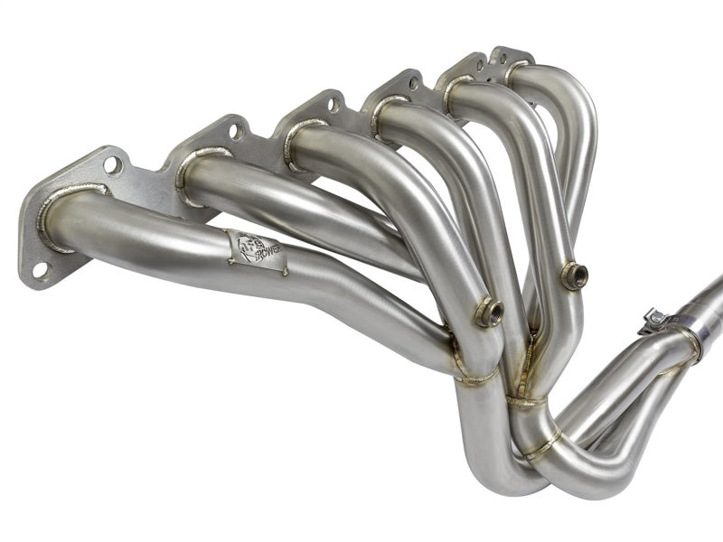 aFe Twisted Steel Long Tube Header & Connection Pipes; Street Series 48-36105-YC Photo - Unmounted
