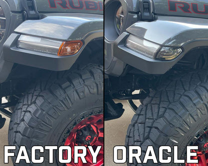 ORACLE Lighting Oracle Jeep Wrangler JL Smoked Lens LED Front Sidemarkers 5853-504 5853-504 Photo - lifestyle view