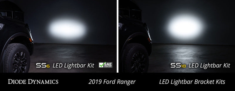 Diode Dynamics 19-21 Ford Ranger SS6 LED Lightbar Kit - White Wide DD6593 DD6593 User 6