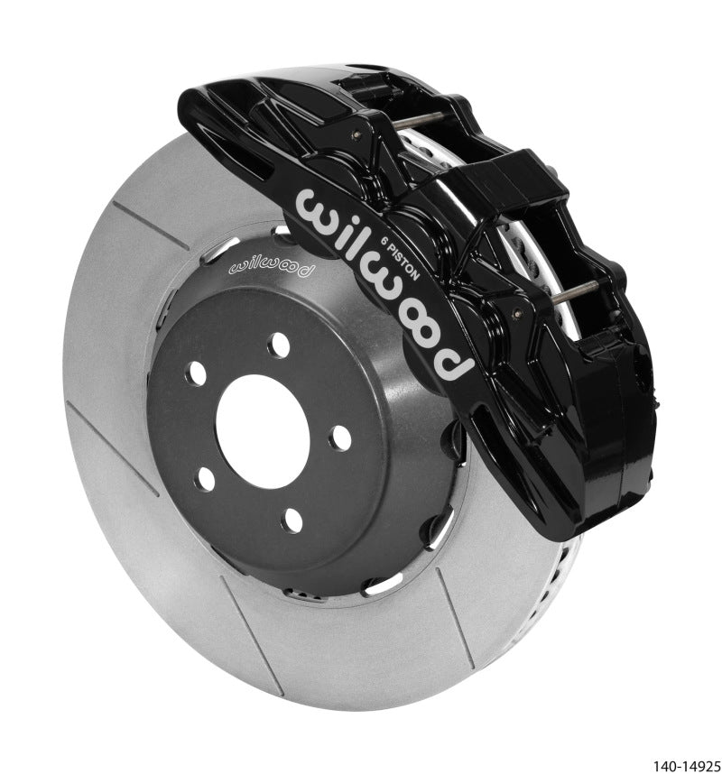 Wilwood SX6R Front Brake Kit 15in Lug Drive Rotor Slotted Black w/ Lines 15+ Ford Mustang 140-14925 140-14925 User 1