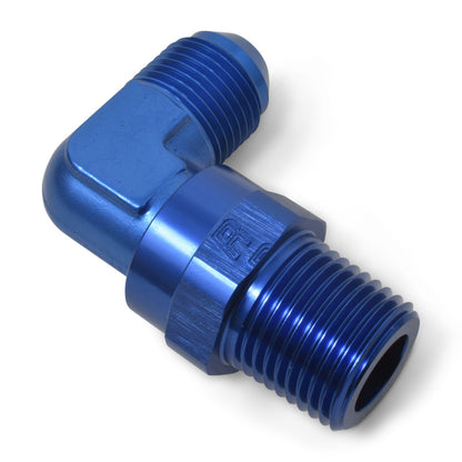 Russell #8 90° Male AN To Male Swivel NPT - Blue 614128 Photo - out of package